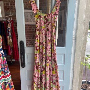 Floral cotton maxi dress
